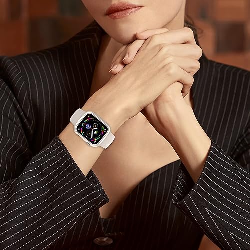 Miniatura 18 de Funda protectora de policarbonato duro compatible con Apple Watch Series 7/8/9 de 1.772 pulgadas, carcasa protectora de borde para Apple Watch