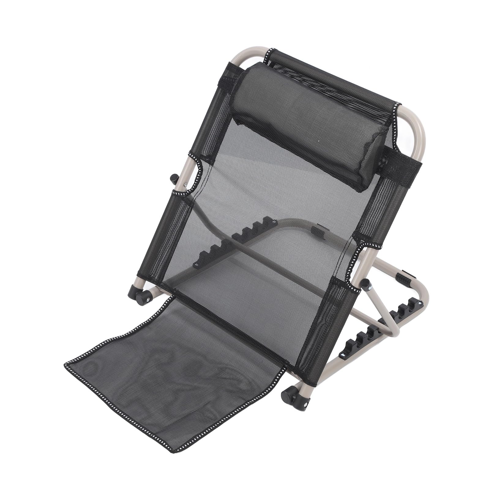 FILFEEL Dossier de lit relevable réglable avec oreiller, dossier de lit pliable pour la lecture et les soins aux patients – Robuste, angle de position réglable à 6 crans