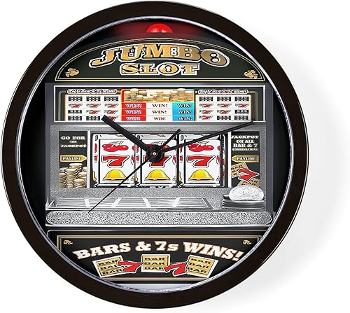 CafePress Máquina tragamonedas 3D Reloj de pared decorativo único de 10"
