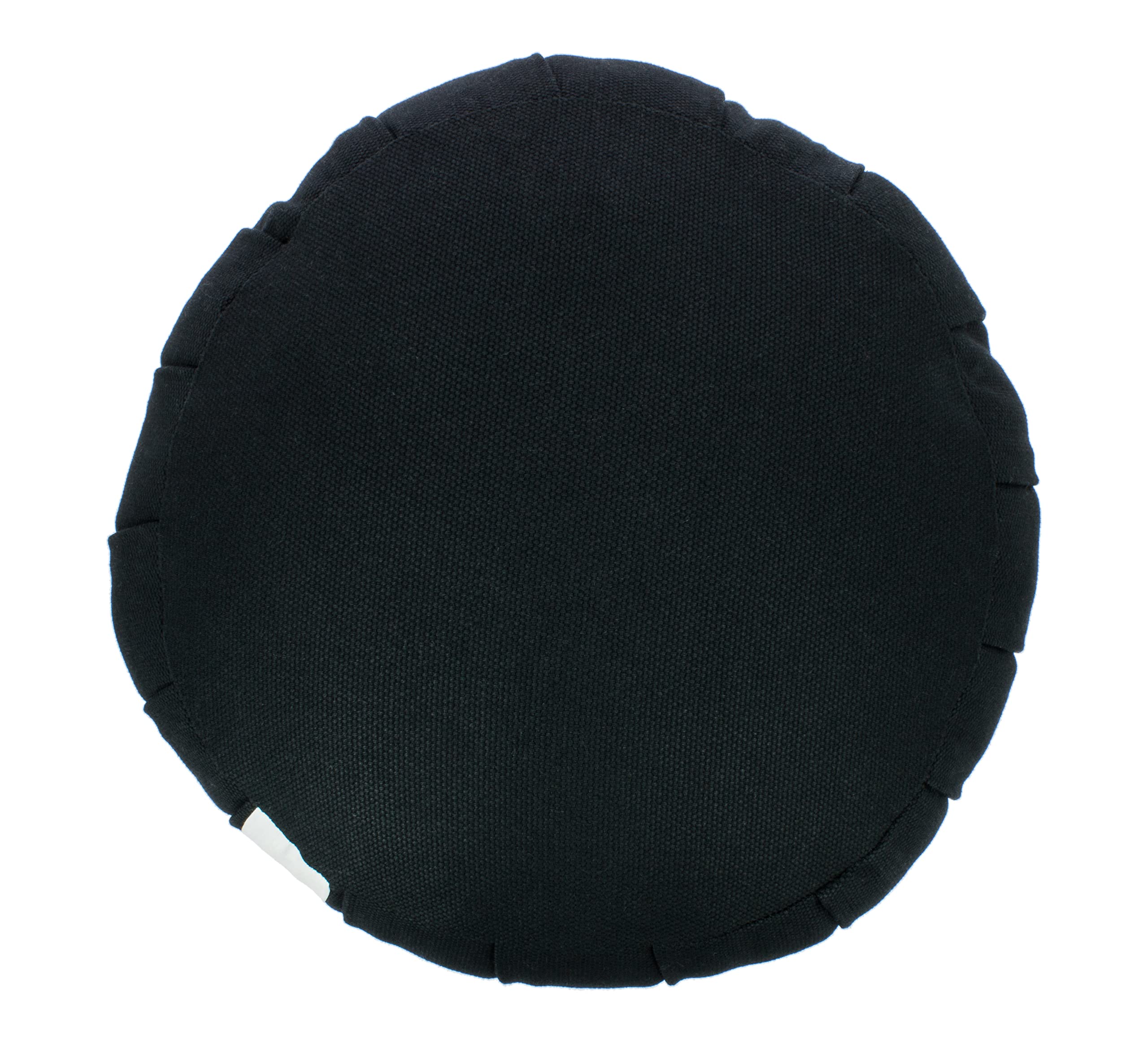 ME003BK Zafu Cojín de Meditación Redondo de Miraguano Negro 35 x 21 cm