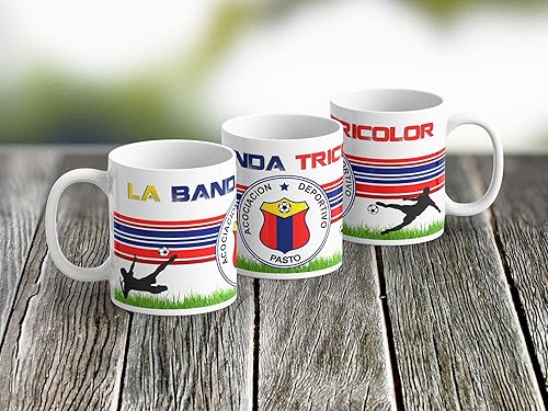 Azty Designs - Taza de café y té (cerámica, 11.0fl oz) Liga de Fútbol de Colombia