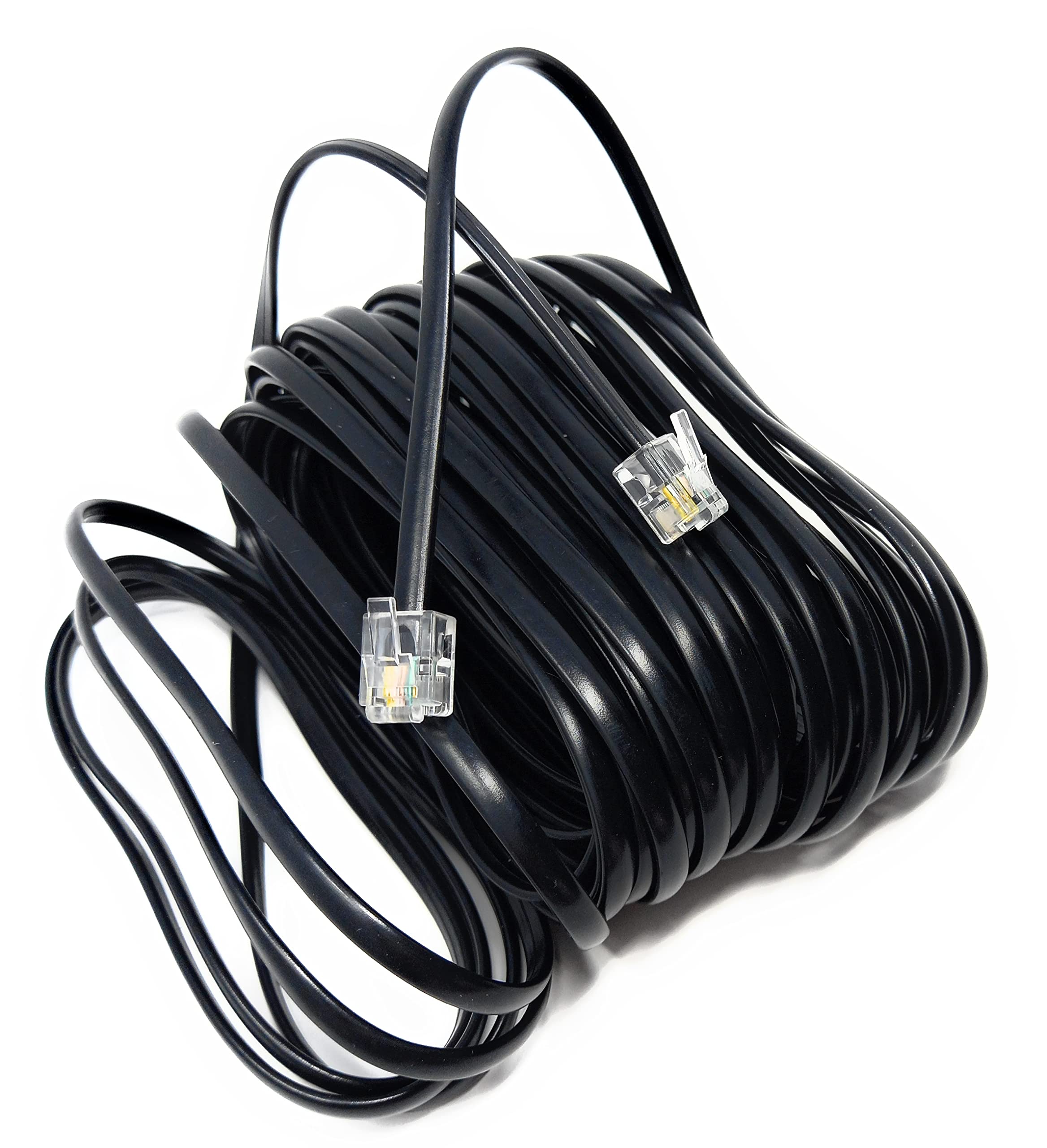 DRUT 10m RJ11 to RJ11 Telephone Landline Cable ADSL (6P4C) Flat Lead High Speed BT Internet Broadband Male to Male Router - Image 2