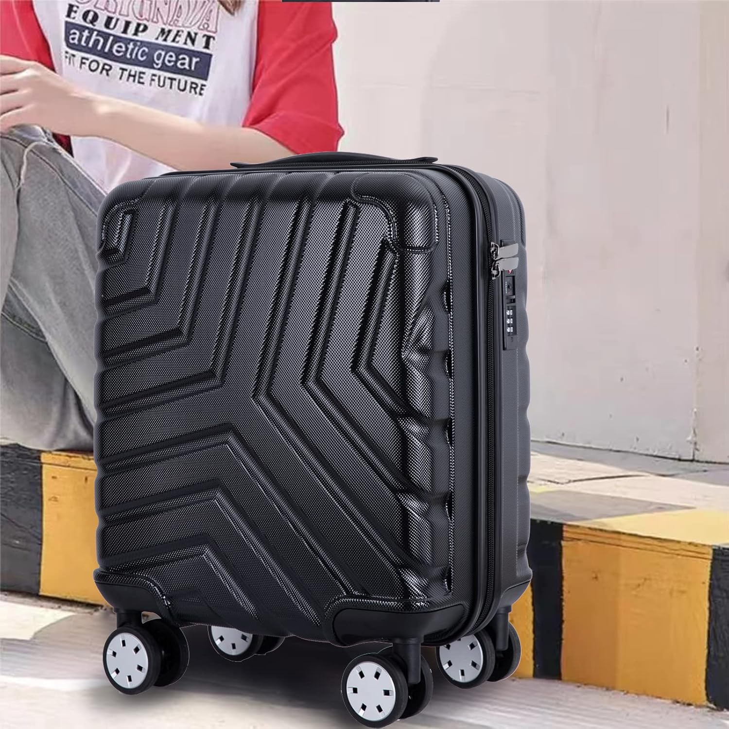 Travelhouse 16 Inch Carry On Luggage Airline Approved,Hardshell Small Carry Suitcases with 360° Spinner Wheels, Rolling Suitcase with TSA Approved - Image 9