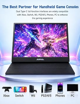 15.6'' Portable TouchScreen Monitor, 1080P FHD IPS Second Screen
