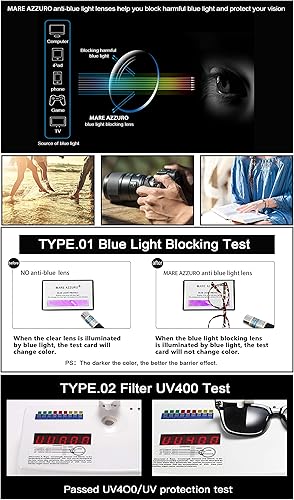 Miniatura 38 de MARE AZZURO Womens Reading Glasses Round Readers Female 0 1.0 1.25 1.5 1.75 2.0 2.25 2.5 2.75 3.0 3.5 4.0 5.0 6.0 (Red 250)