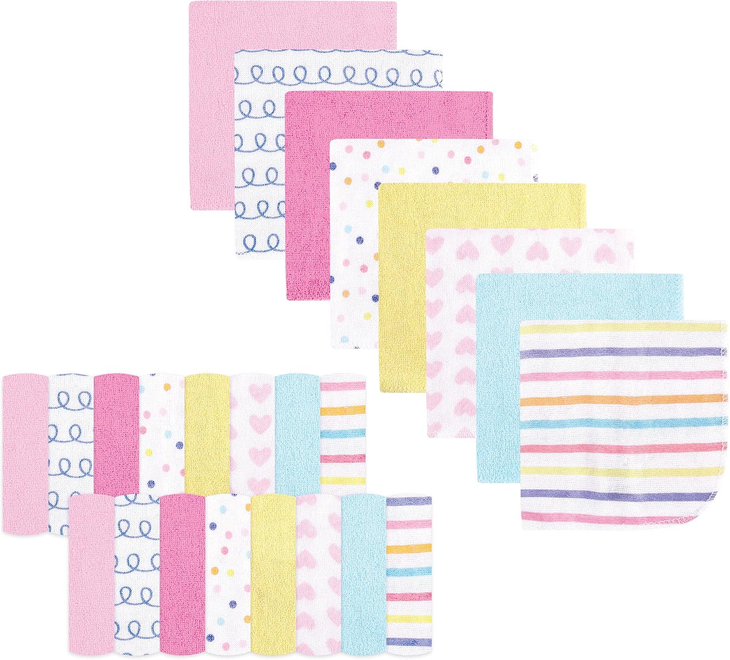 Hudson Baby Unisex Baby Rayon from Bamboo Washcloth Bundle, Sharks, One Size