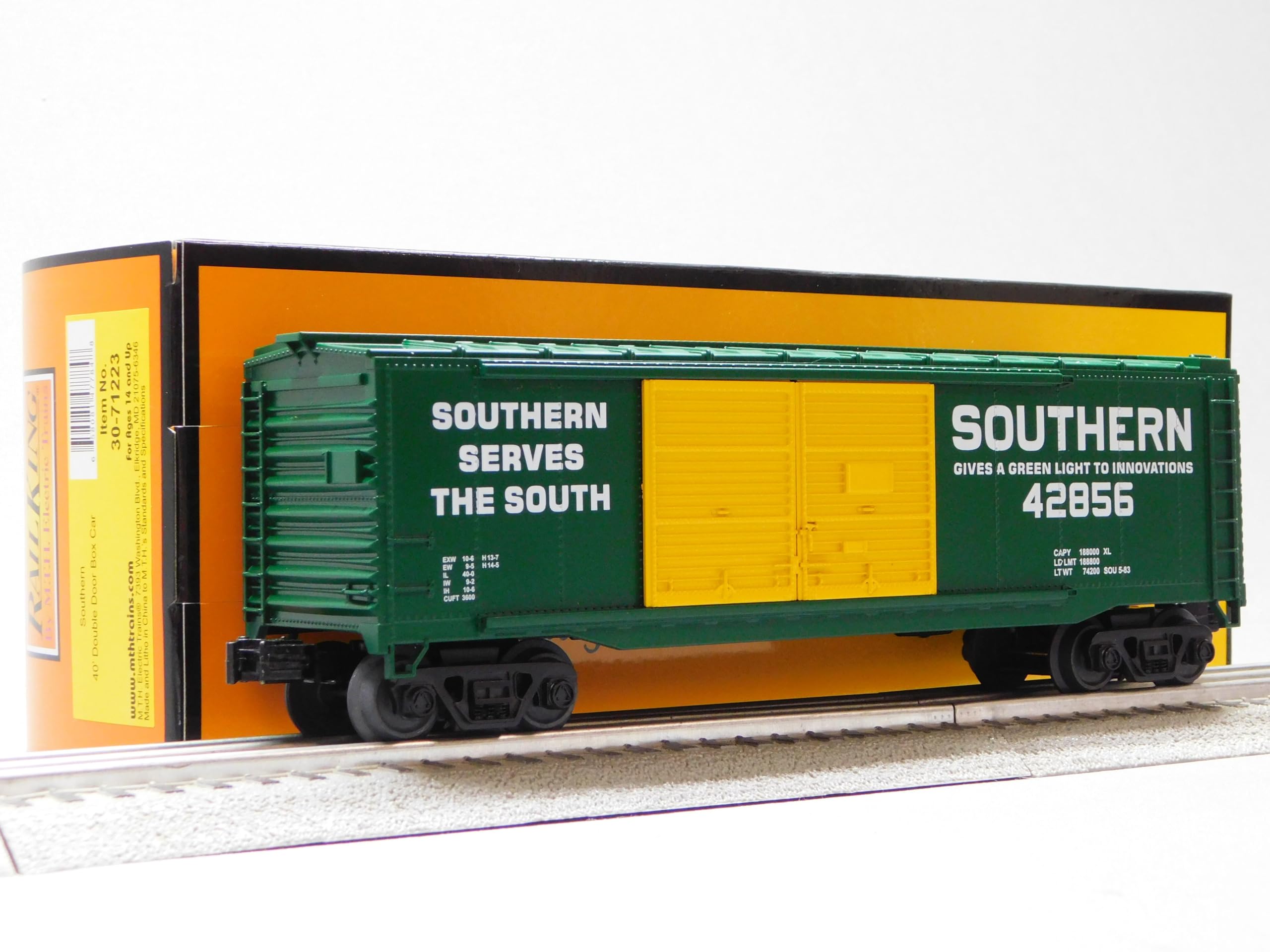 MTH RAILKING Southern 40' Double Door Box CAR 30-71223