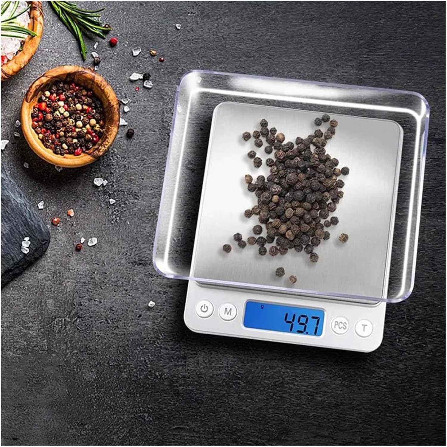 2kg/3kg 0.1g Gram Scale Small Digital Food Accurate Weighting Precision Meat LCD Display for Home Use(3kg)