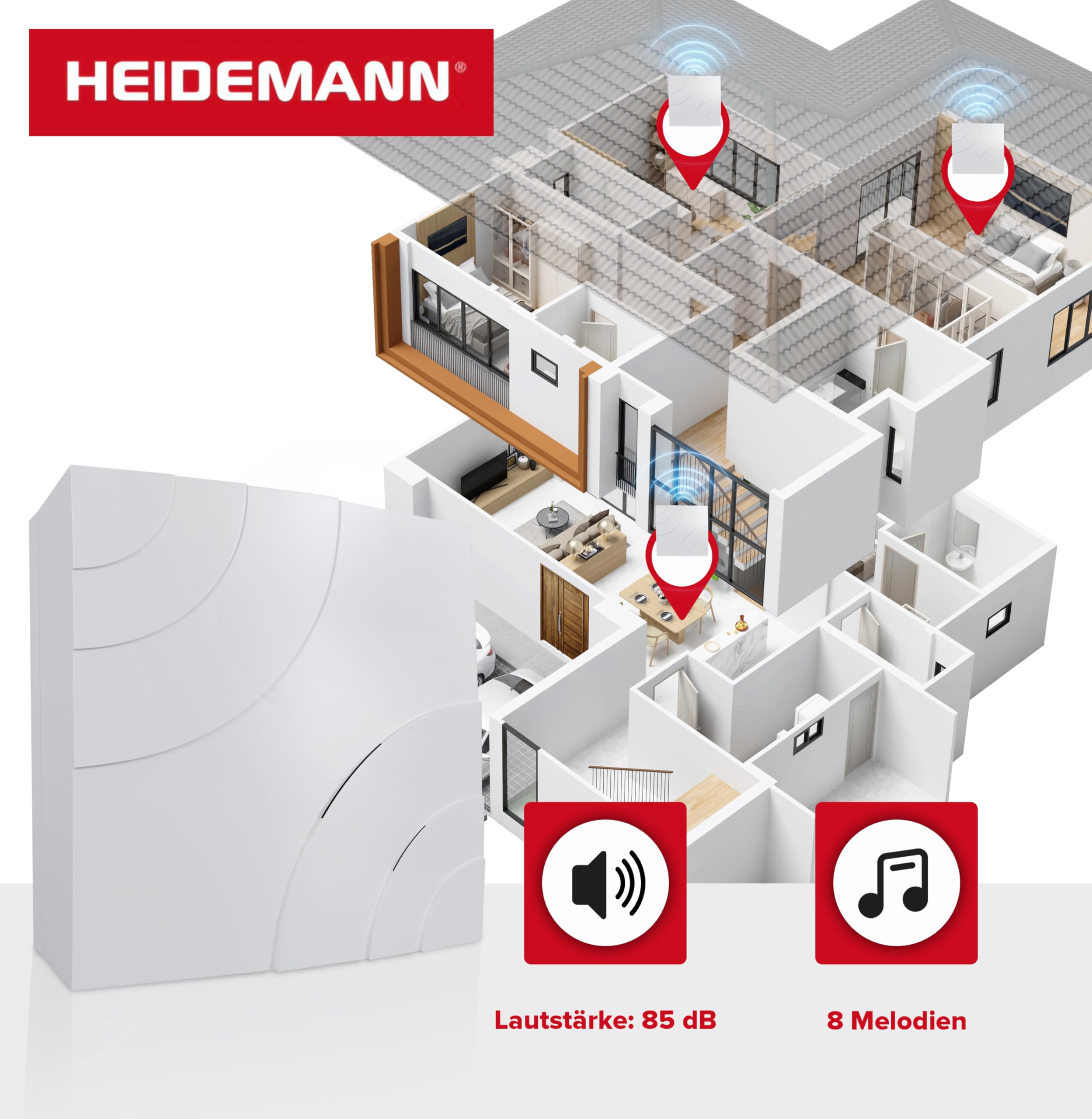 Heidemann Multi Tone Chime Quarter Pure White