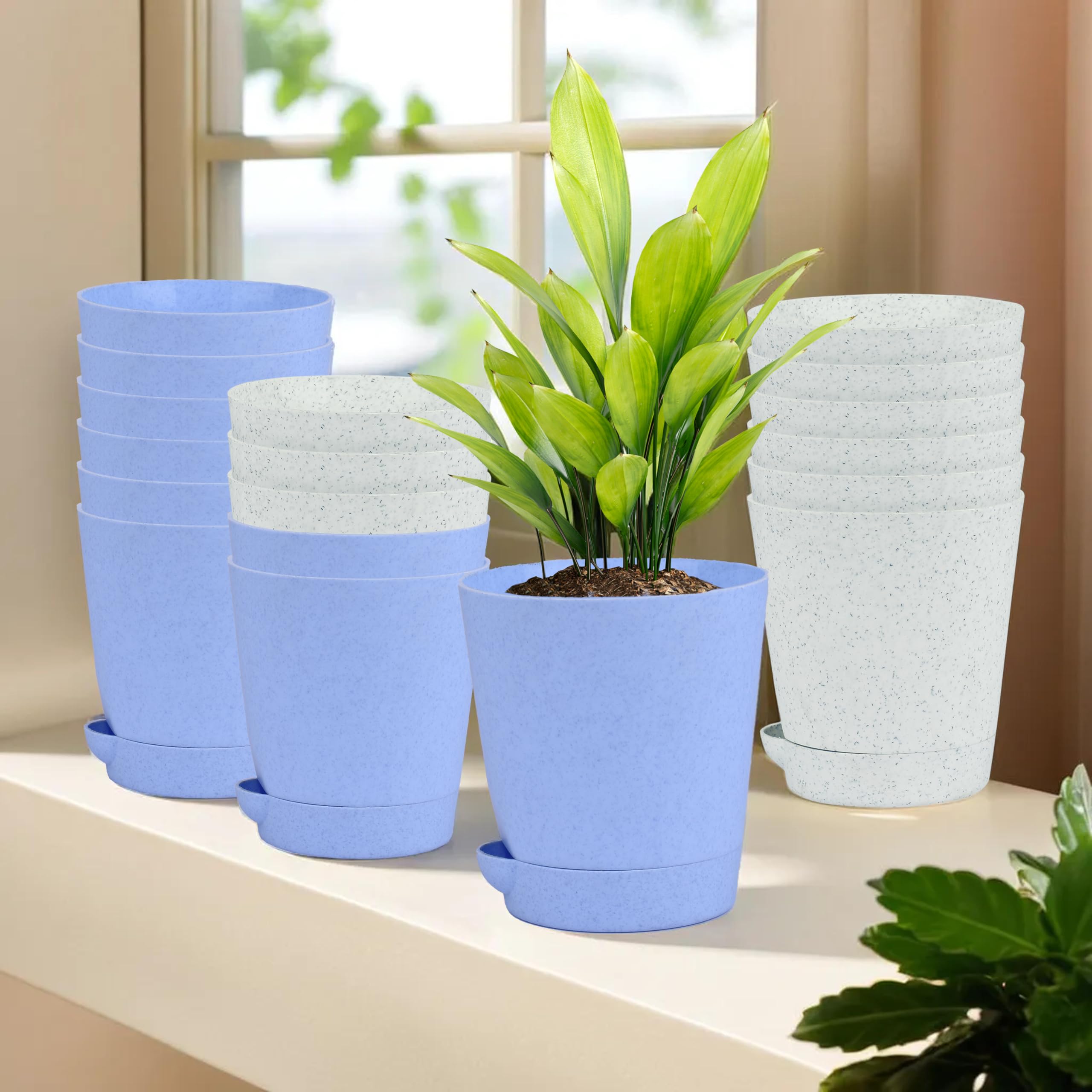 Kuber Industries Flower Pots - 12 Pack -18