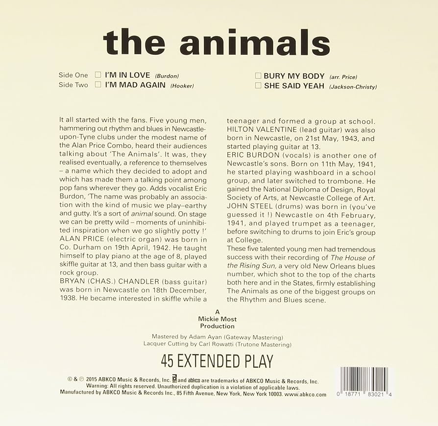 ANIMALS★Animal Tracks UK Blue Columbia M The Animals – Animal Tracks | Releases | Discogs