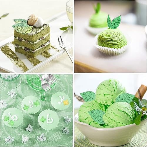 Miniatura 6 de 5 paquetes de moldes de silicona para decoración de pasteles, hojas de arce, fondant, formas de resina