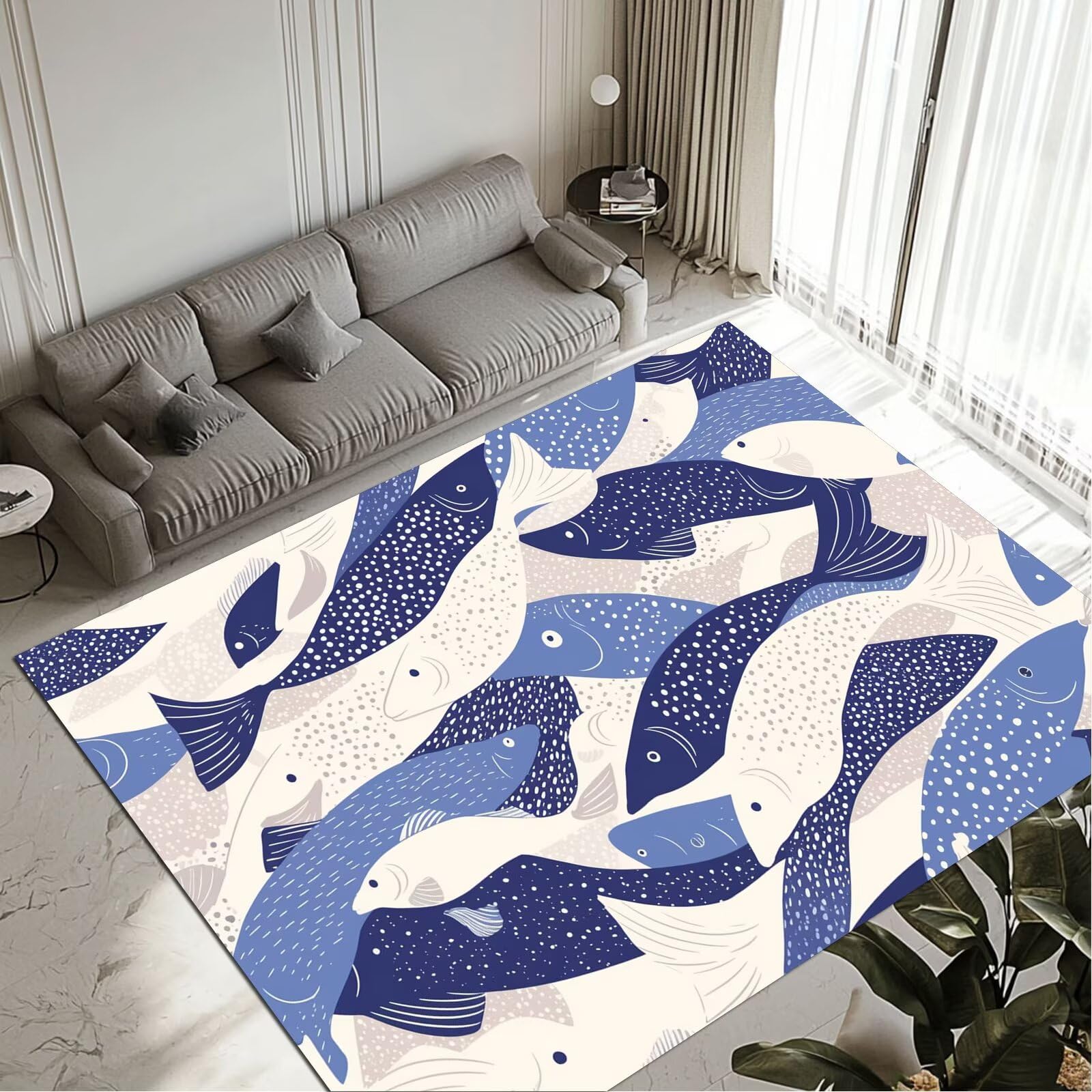 Tapis animal salon chambre adulte lavable imperméable 50x80