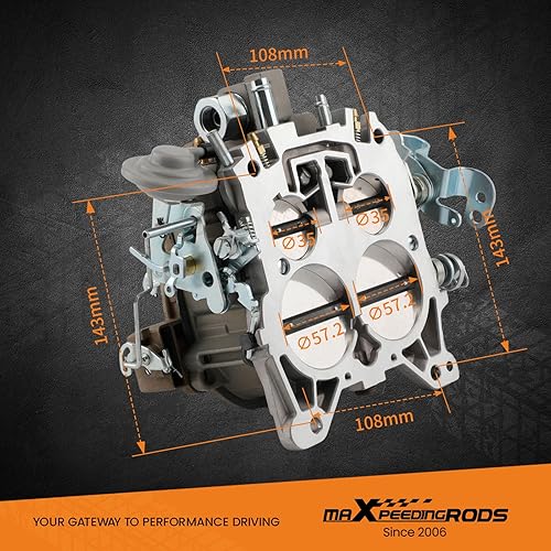 Miniatura 5 de maXpeedingrods Carburador de 4 barriles para carburador Rochester Quadrajet para Chevy 350 327 396 400 402 427 454 V8 1966-1973 motores