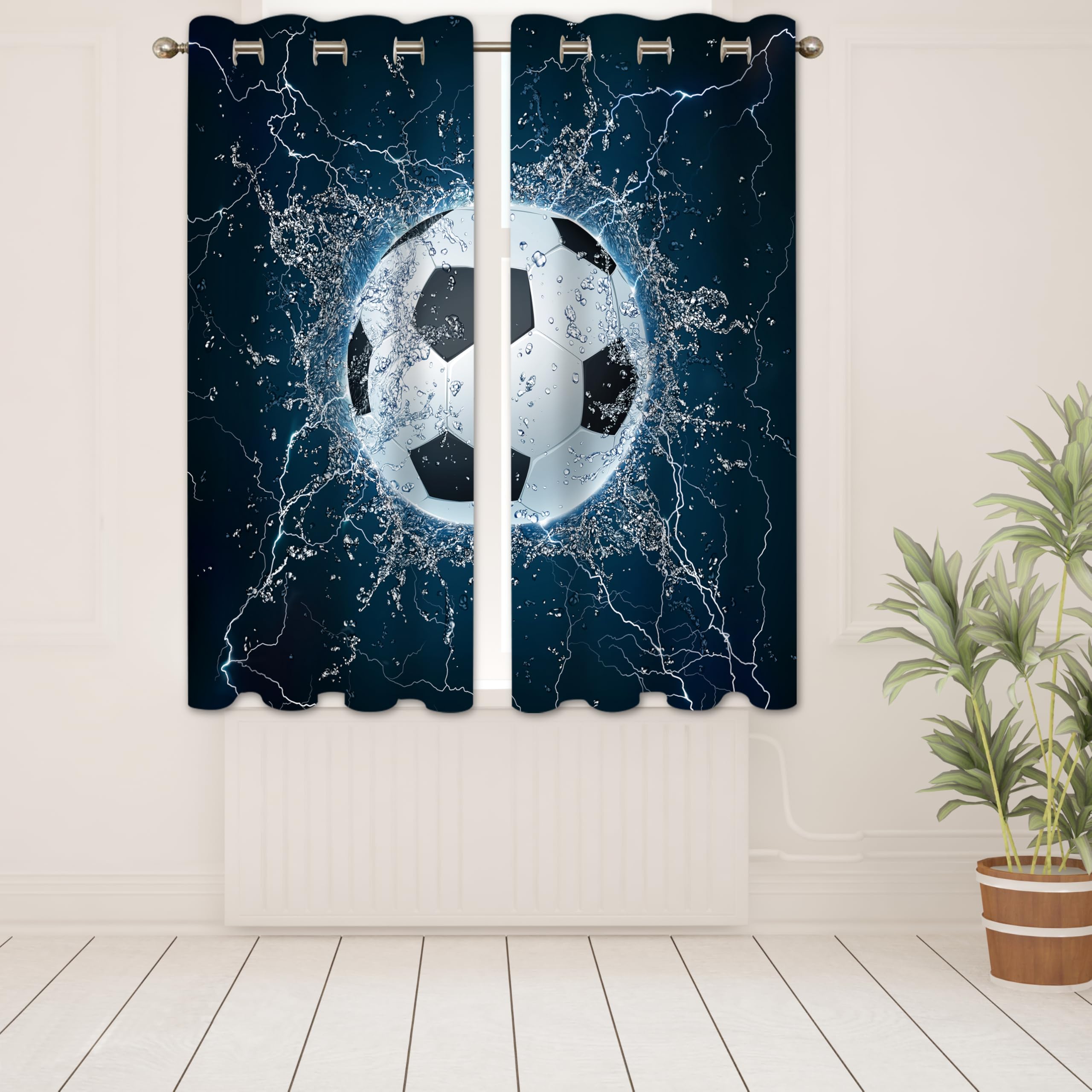 goodbath Football Curtains 46x54 Inch - Image 2