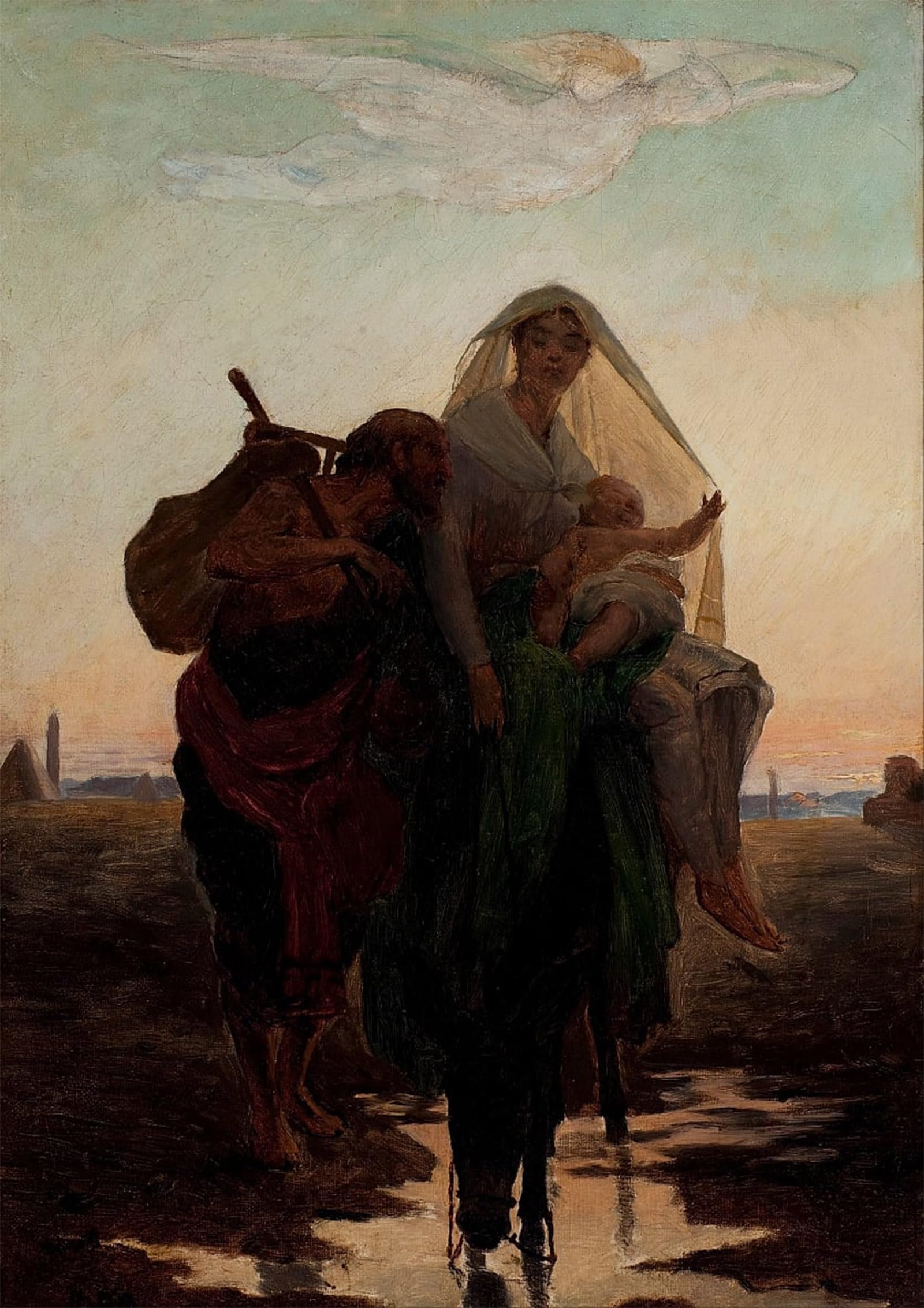 SERENDIPITP Aesthetic Poster Photo Wall Print Retro Picture Study for Flight of the Holy Family to Egypt by Almeida Júnior Modern Wall Artwork for Home Decor 60x90cm