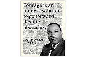Inspirational Martin Luther King Poster "Courage is an Inner" 8x10 Motivational Wall...