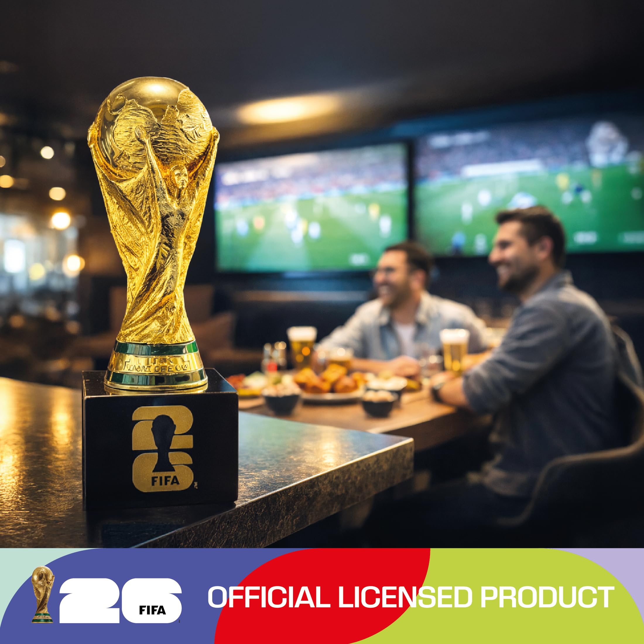 Replica di Trofeo 3D da 70 mm con piedistallo con Licenza Ufficiale della Coppa del Mondo FIFA 2026