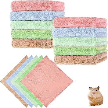 15 PCS Guinea Pigs Blanket Hamster Fleece Cage Liners Soft Flannels Hamster | Absorbent Wash Flannels Hamster Fleece Cage Liners for Rabbit Bunny Chinchilla Squirrel Hedgehog Hamster30x30