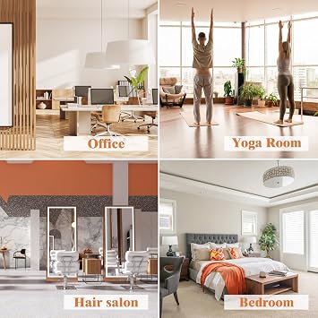 Kinpaw Entryway Leather Bench Waiting Room Chairs - Orange End of Bed Bench for Bedroom, Living Room, Hallway, Salon, Entry Way, Indoor Shoe Bench with Cushion