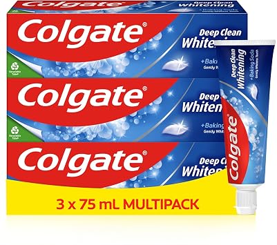 Colgate Deep Clean Whitening Toothpaste, 75ml 3 Pack