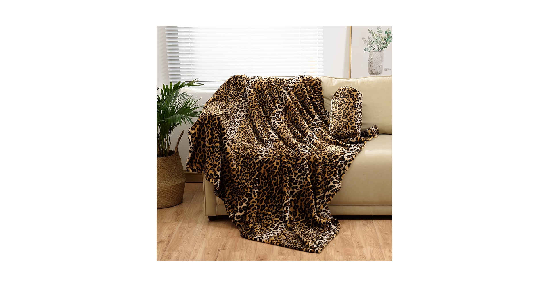 Amazon.com: Bnuitland Leopard Print Fleece Flannel Throw