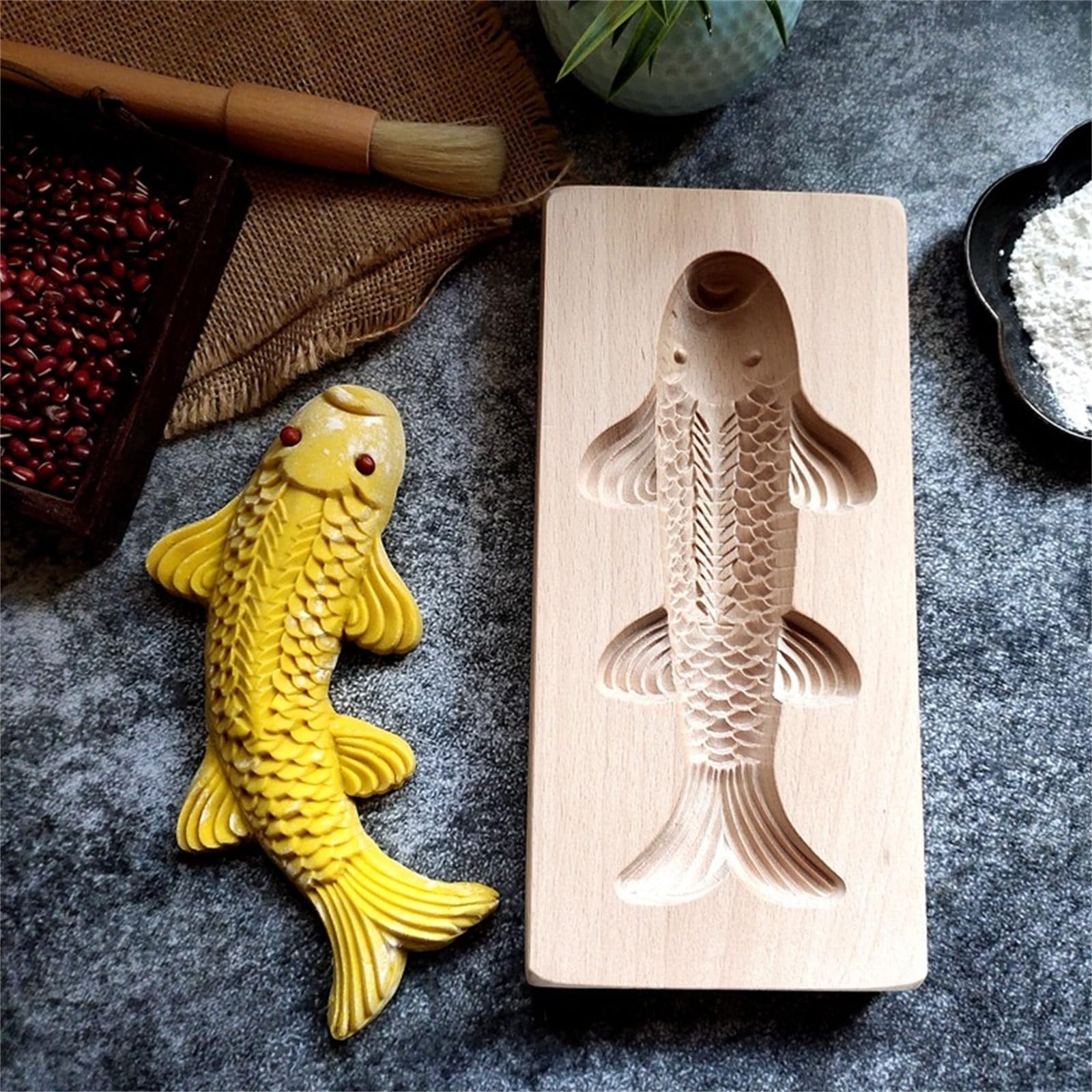 Carving Legno Al Vapore Panini Multiuso Carpa Cottura Strumento Per Pasticceria Sapone Fare Cucina Essenziale Biscotti In Legno Pressa