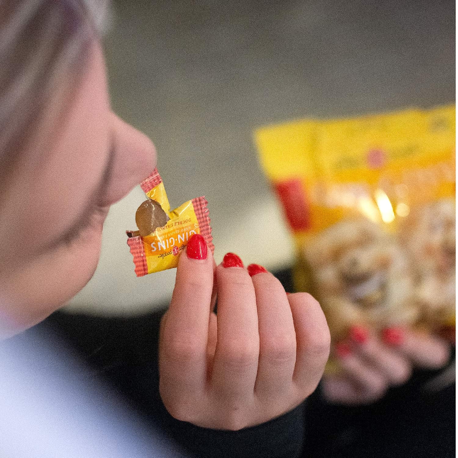 GIN GINS Double Strength Hard Ginger Candy by The Ginger People – Anti-Nausea and Digestion Aid, Individually Wrapped Healthy Candy - Double Strength Ginger Flavor, Large 1 lb Bag (16 oz) : Grocery & Gourmet Food