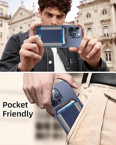 Miniatura 115 de HiWe Cartera MagSafe, cartera magnética más fuerte para iPhone 17/16/15/14/13/12, soporte para 7 tarjetas, RFID delgado minimalista de cuero, 1