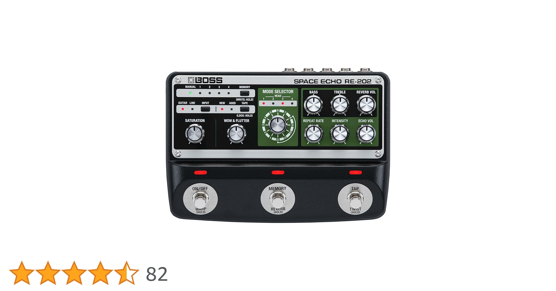 【新品】BOSS RE-202 SPACE ECHO BOSS RE-202 Space Echo | Pedal de efectos de reverb y delay con