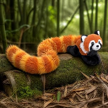 WILD REPUBLIC Tailkins Red Panda, Stuffed Animal, 40 Inches, Plush Toy, Fill is Spun Recycled Water Bottles