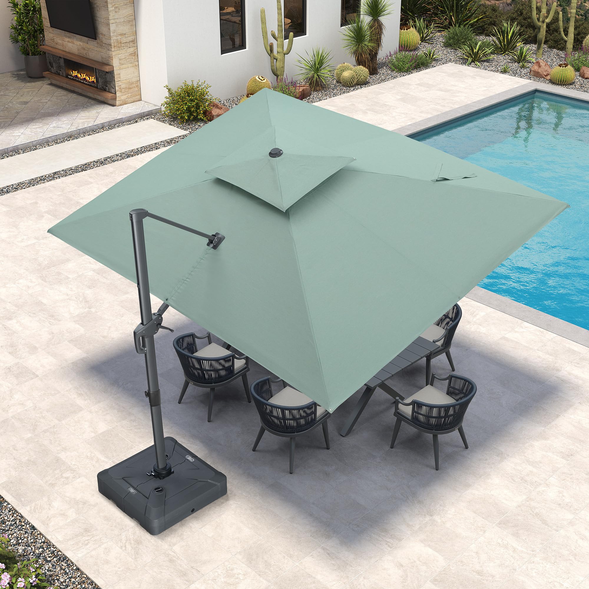 lilac lime green patio umbrella PURPLE LEAF 9x12ft Cantilever Outside with Wood Color, Patio Sun Umbrella for Yard & Beach, Navy Blue this UV resistant Cantilever Hanging Outdoor Patio Umbrella is a delightful addition to any home PURPLE LEAF Patio Umbrella 9'