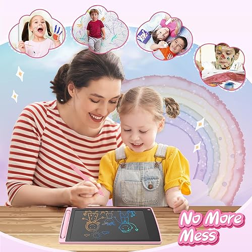 Miniatura 7 de Paquete de 2 tabletas de escritura LCD para niños, tablero de garabatos con 2 fundas, tableta de dibujo electrónica, almohadillas de dibujo,