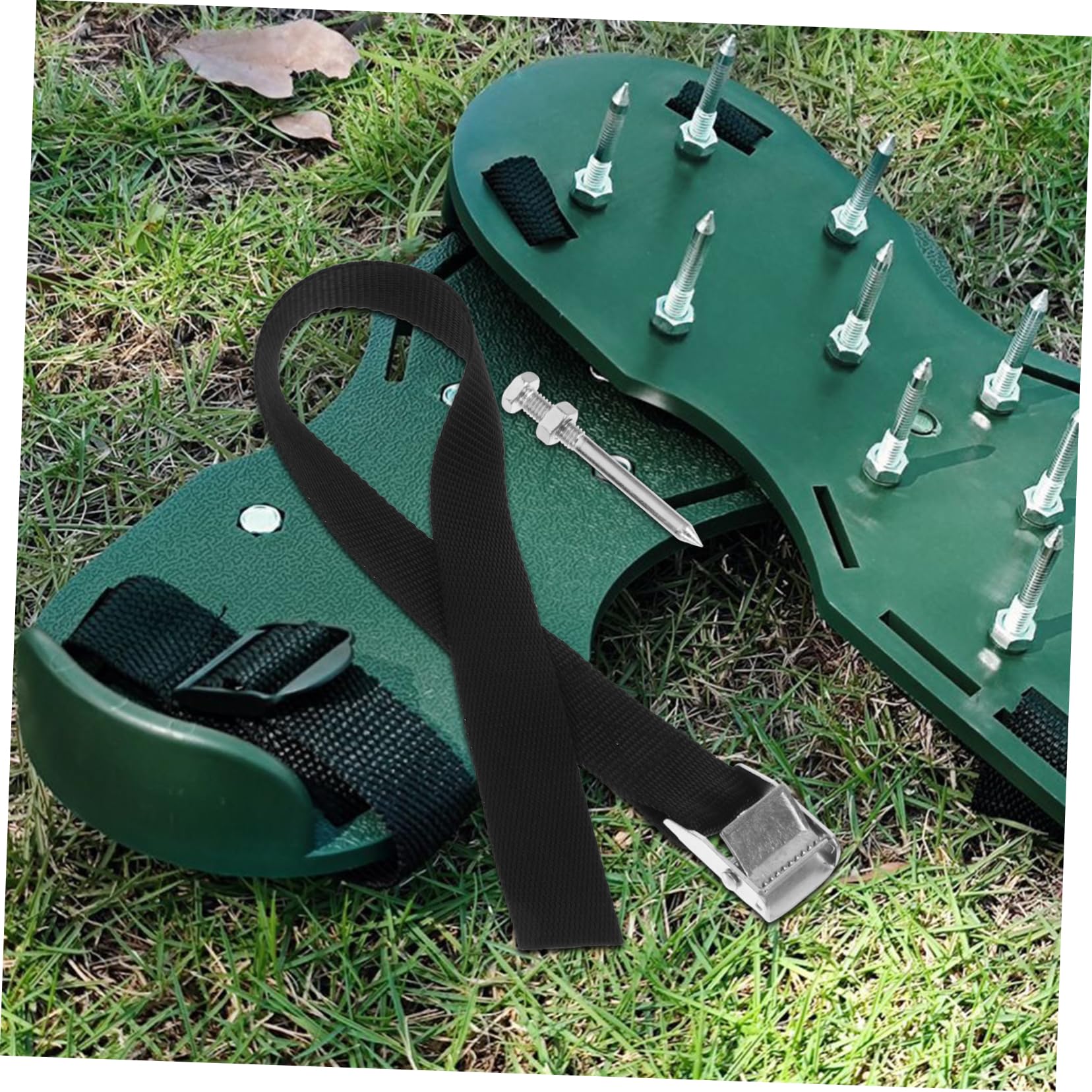 NAMOARLY Grass Aerator for Lawn Shoes 30pcs Lawn Aerator Spikes Straps Wear-Resistant Metal Nail Shoes for Easy Use