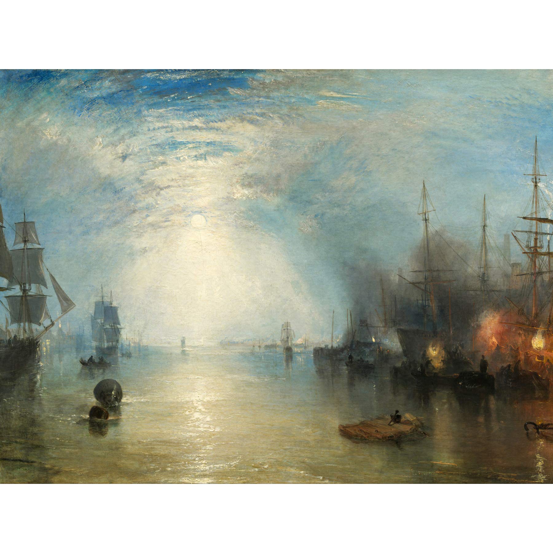 Turner Keelmen Heaving In Coals By Moonlight Large Art Print Poster Wall Decor Premium Mural