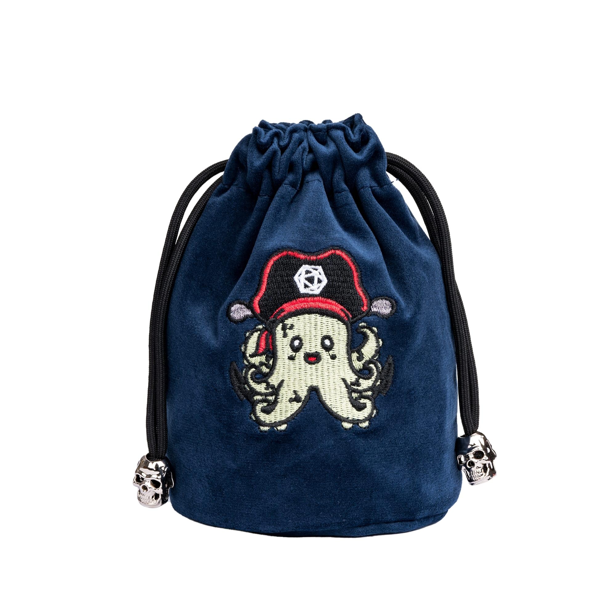 KSNDie Large DND Dice Bag Velvet Storage Bag with Cartoon Octopus Pattern for D&D Role Playing Games Tabletop Games - Capacity 100+ Polyhedral Dice — image 1
