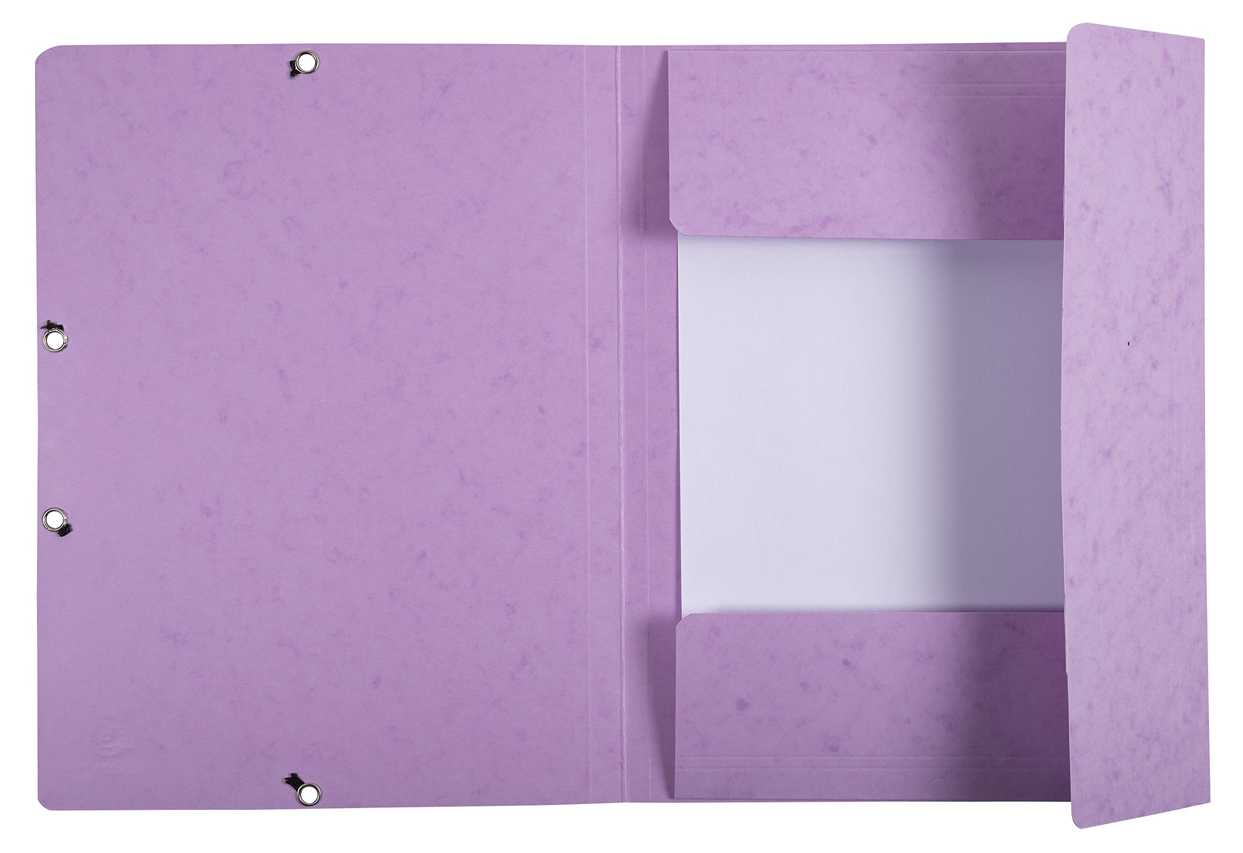 Exacompta Aquarel Lot de 25 chemises à 3 rabats à élastique Format A4 Mauve