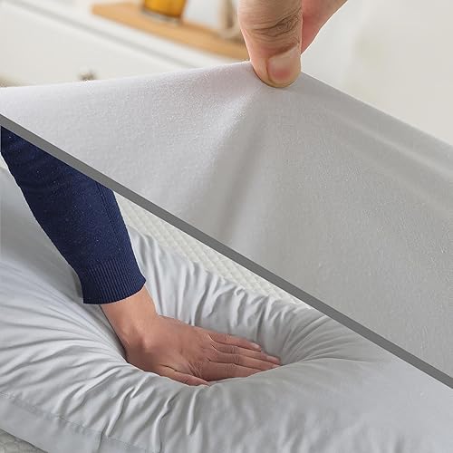 Miniatura 3 de WhatsBedding Almohada corporal de espuma viscoelástica con funda de algodón transpirable con cremallera, almohada de cuerpo completo para adultos,