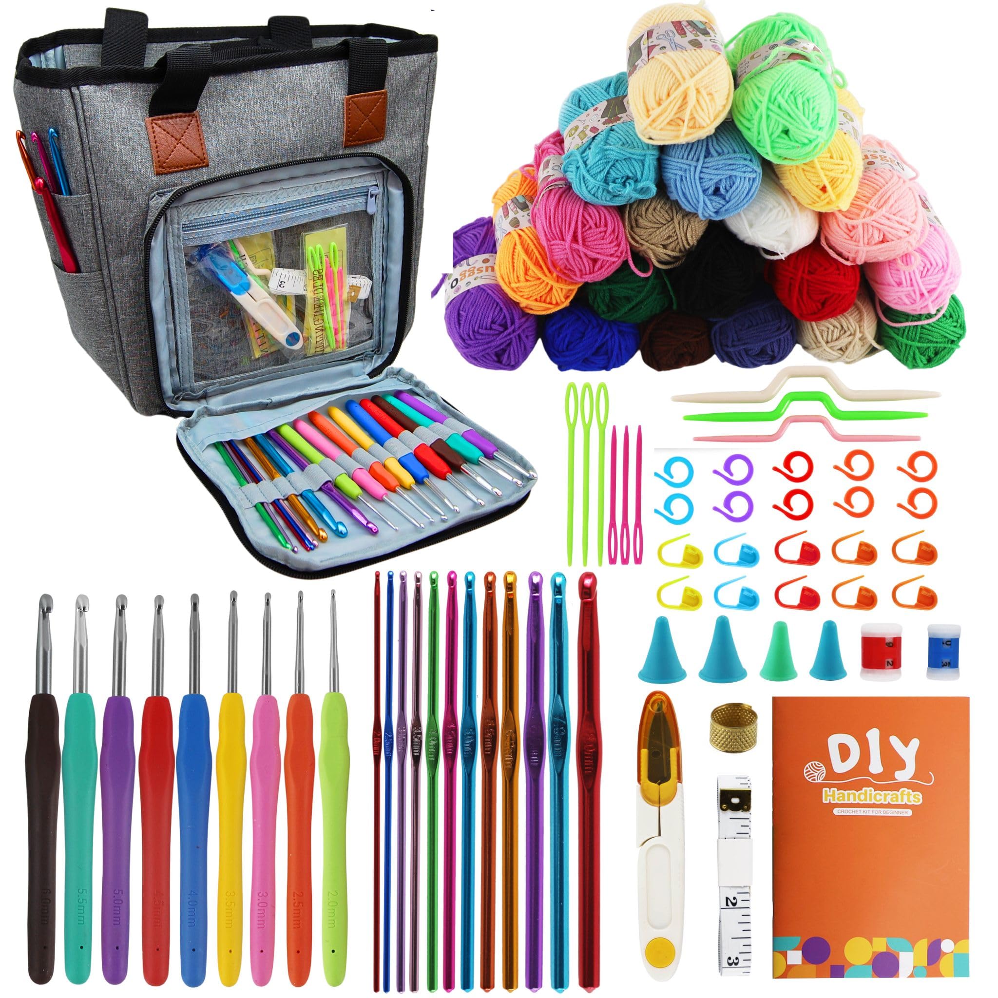 Kit Uncinetto Per Principianti | 193 Pezzi | Con 15 Filati | 2,0-10 Mm - Foto 8