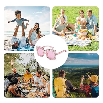 Amazon.com: LUTER 6 Pairs Rhinestone Sunglasses, Bling Amazon.com: LUTER 6 Pairs Rhinestone Sunglasses, Bling