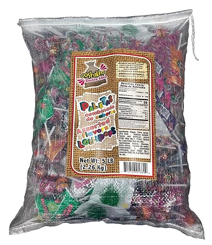 Costalito Dulse Idea, Paletas de sabores surtidos, Paletas combinación de sabores, 5 lbs (Regular)