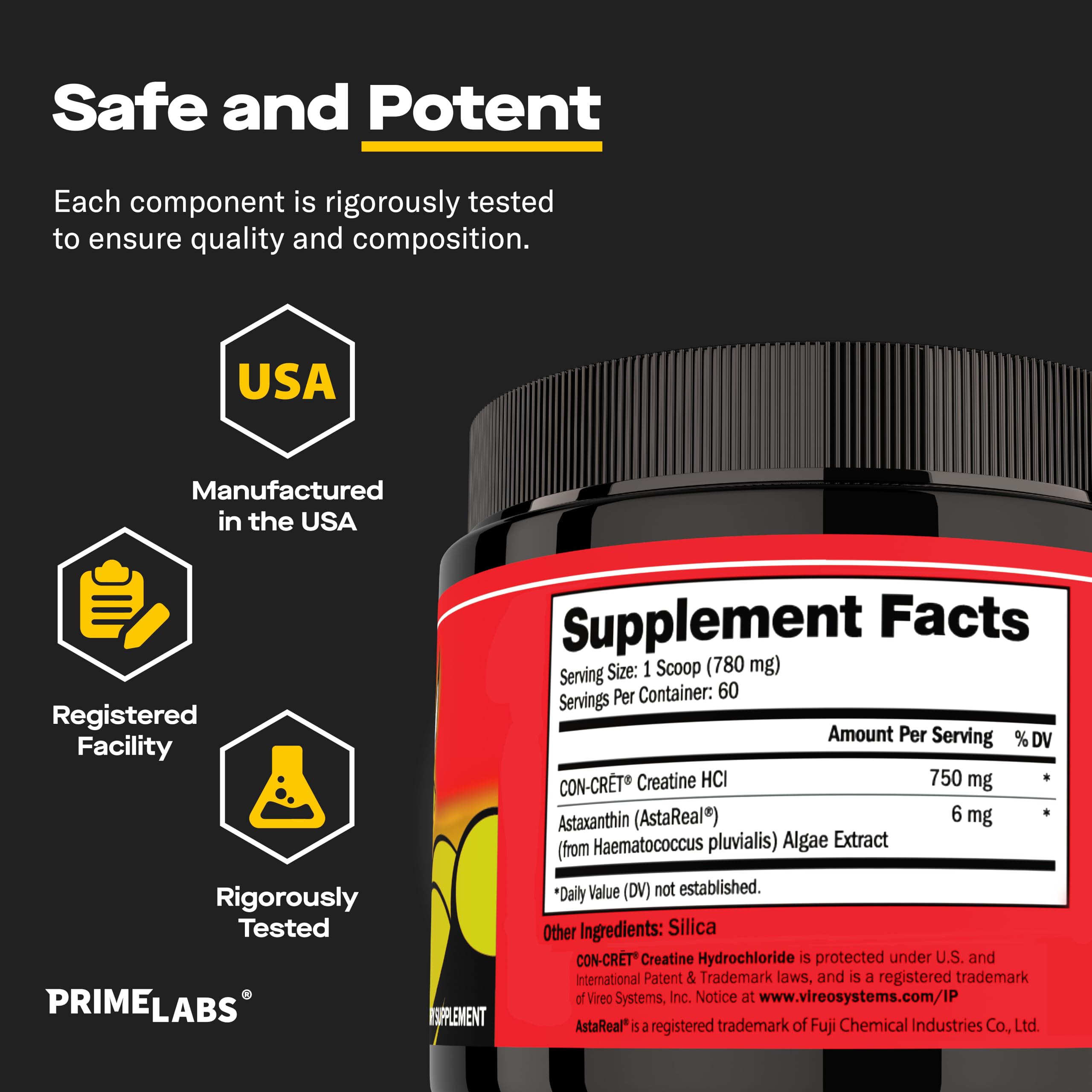Prime Labs Creatine HCl Powder with AstaReal Astaxanthin — Amazon image 6