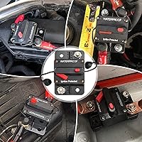 Vista 5 de RED WOLF - Disyuntor de circuito impermeable de 100 amperios para motor de arrastre de barco, vehículo marino, ATV, sistema de batería electrónica