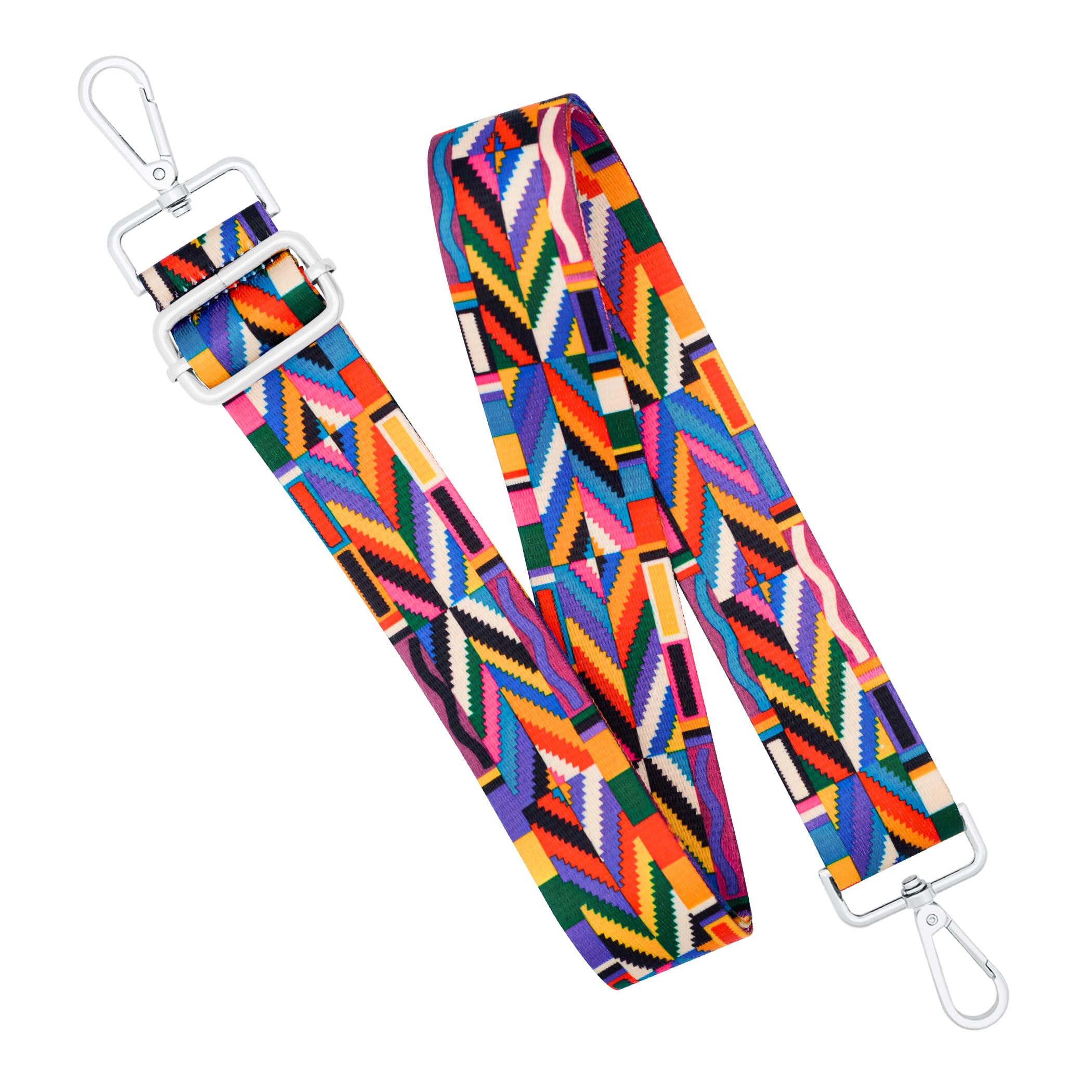 chushui Silver Hardware Purse Strap,Replacement Crossbody Adjustable Shoulder Strap for Handbag Bag(Colorful 1)