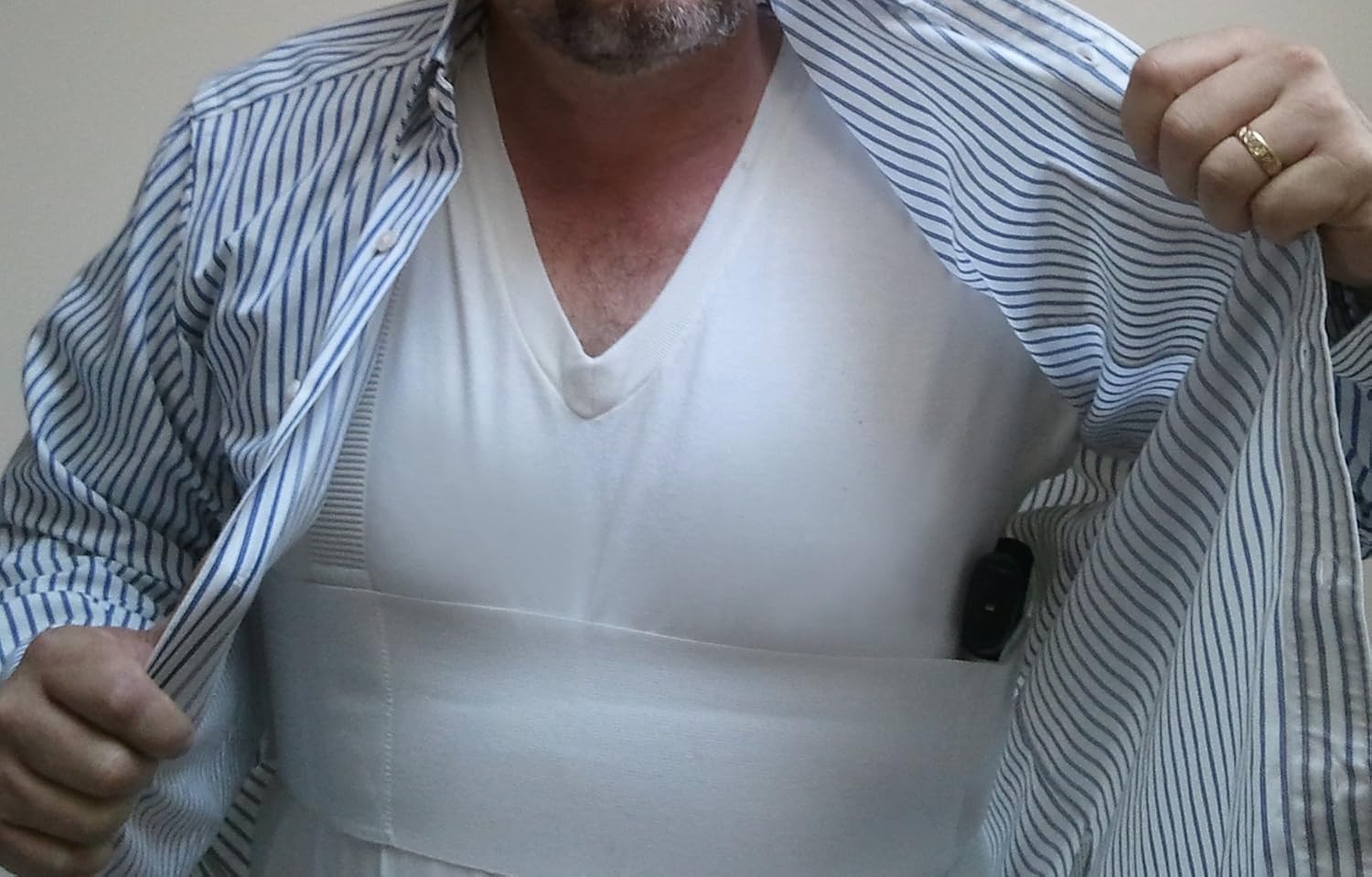 Concealed Carry Deep Cover Holster - Free Safety Guard Over Trigger Guard! 100% USA Made Material and Sewing.