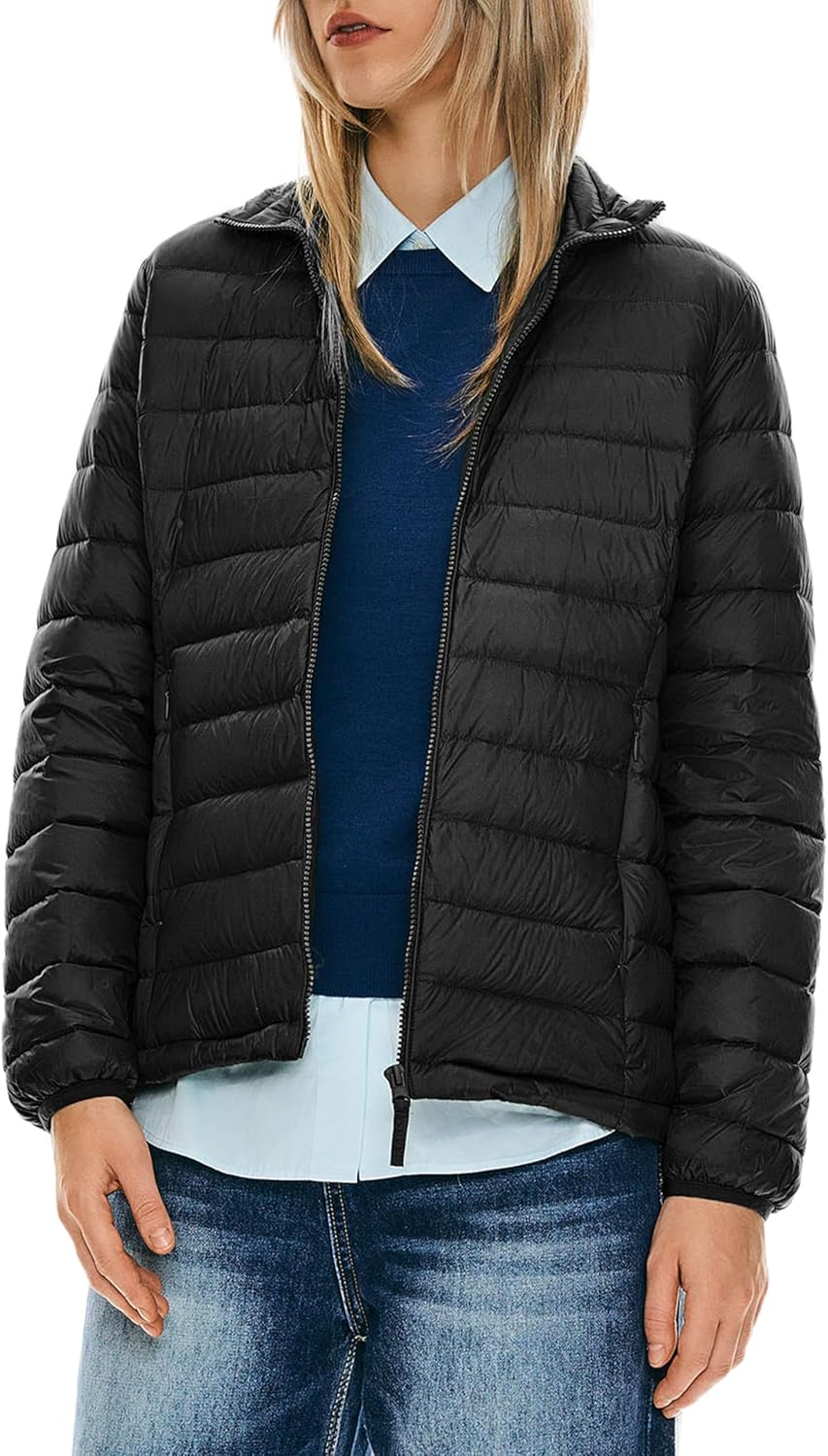 Orolay Women's Lightweight Packable Down Jacket Quilted Puffer Coat with Stand Collar