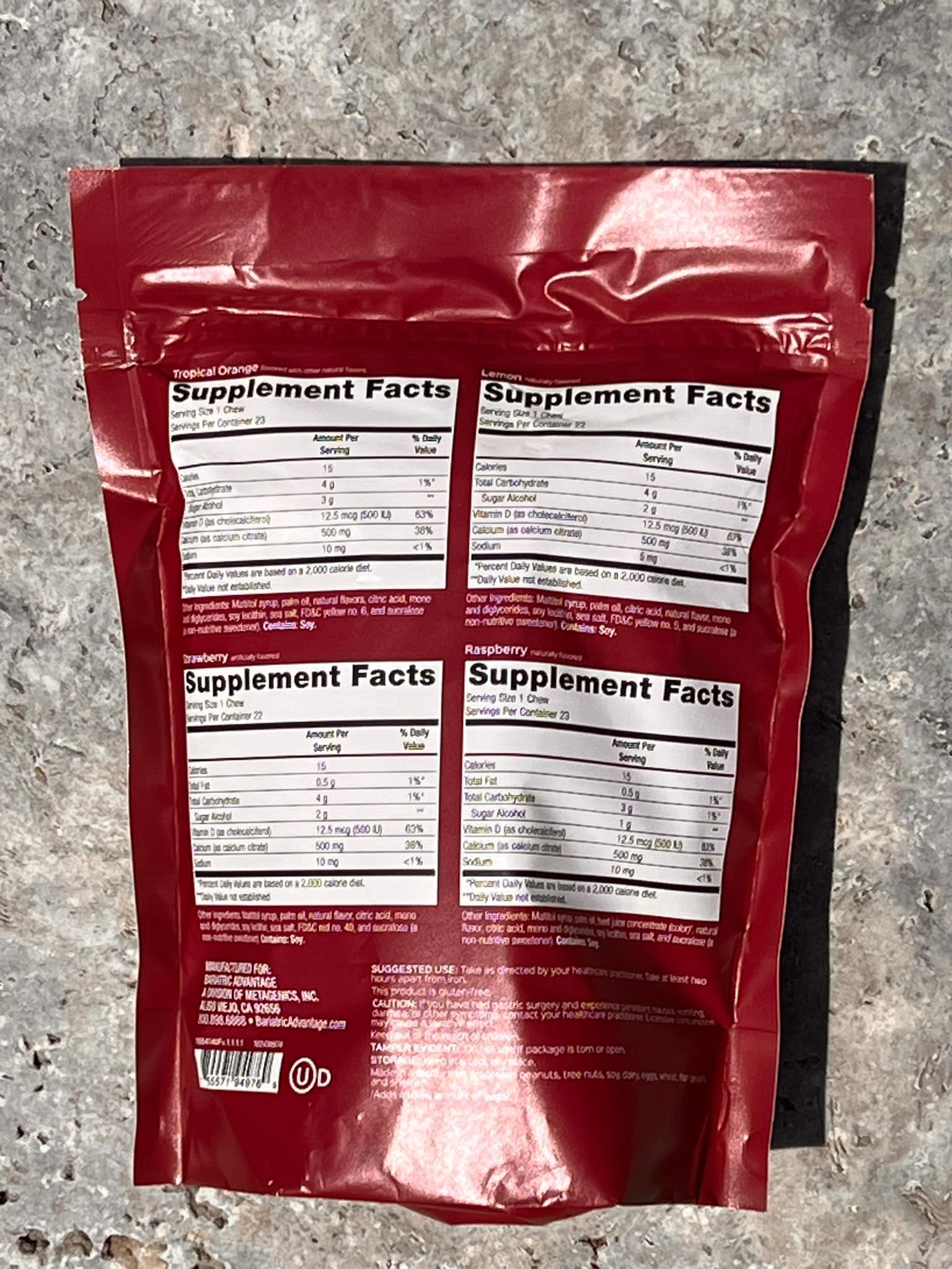 Bariatric Advantage Calcium Citrate Chewy Bites, Assorted Fruit, 90 Ct — Amazon image 7