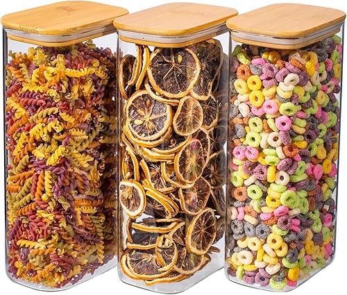 Miniatura 10 de 6 recipientes rectangulares de vidrio con tapas, tarros de vidrio con tapas, tarros transparentes de almacenamiento de alimentos, recipiente pequeño