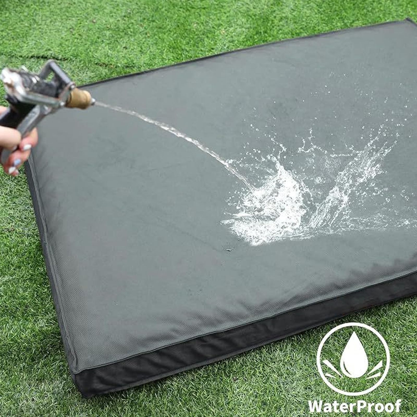Cuccia per Cani da Esterno Impermeabile, Materassino per Animali Domestici in Schiuma A Nido d'Ape con Fodera Rimovibile E Lavabile, Lettino per Cani in Memory Foam per Gabbia,L
