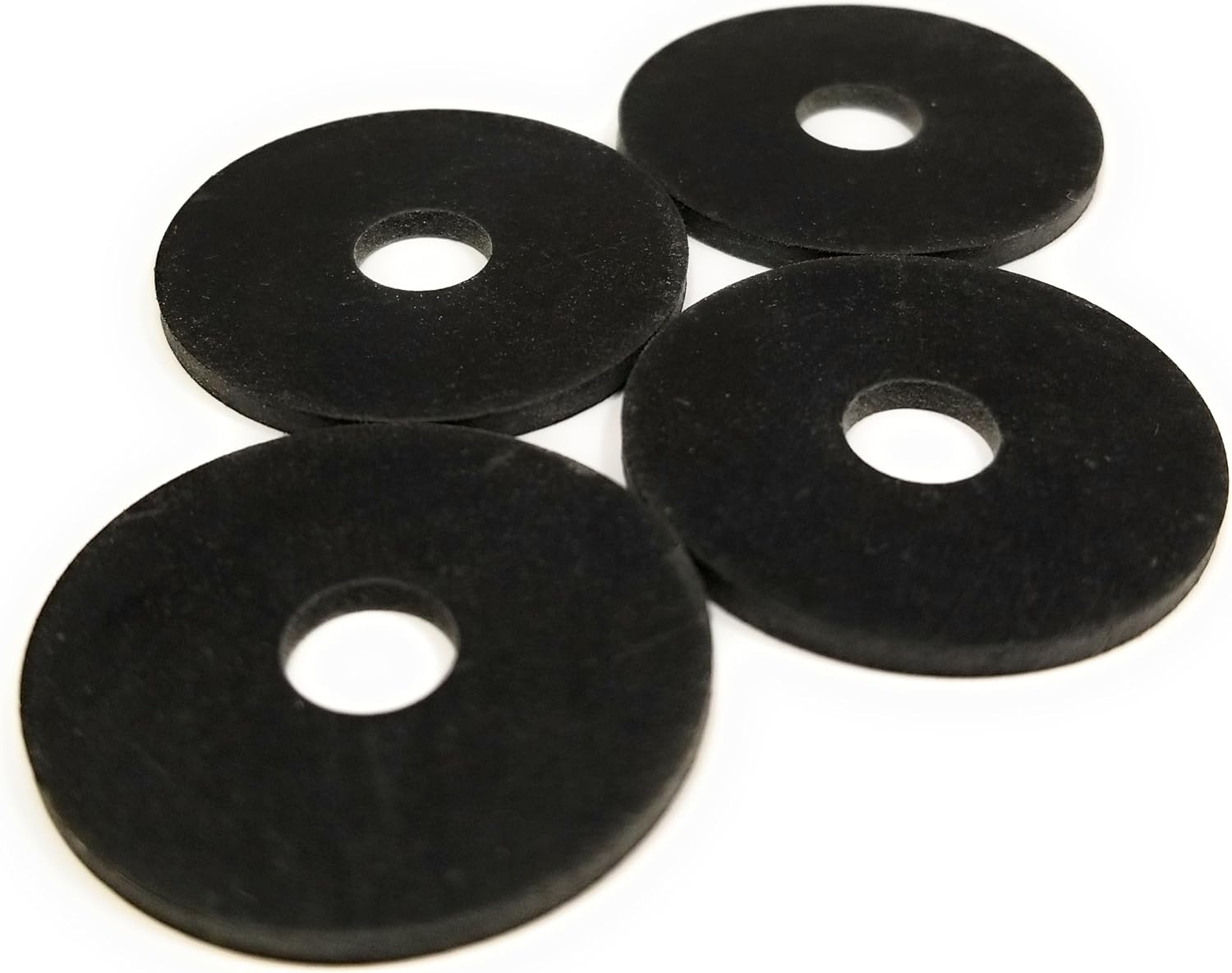 (4 Pack) Neoprene Rubber Fender Washers 1" OD x 1/4" ID x 1